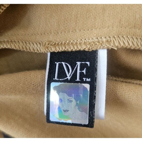 Diane Von Furstenberg Helen Wool Knit Mini Sheath Dress Size 6 Cap Sleeve Beige - Picture 6 of 10